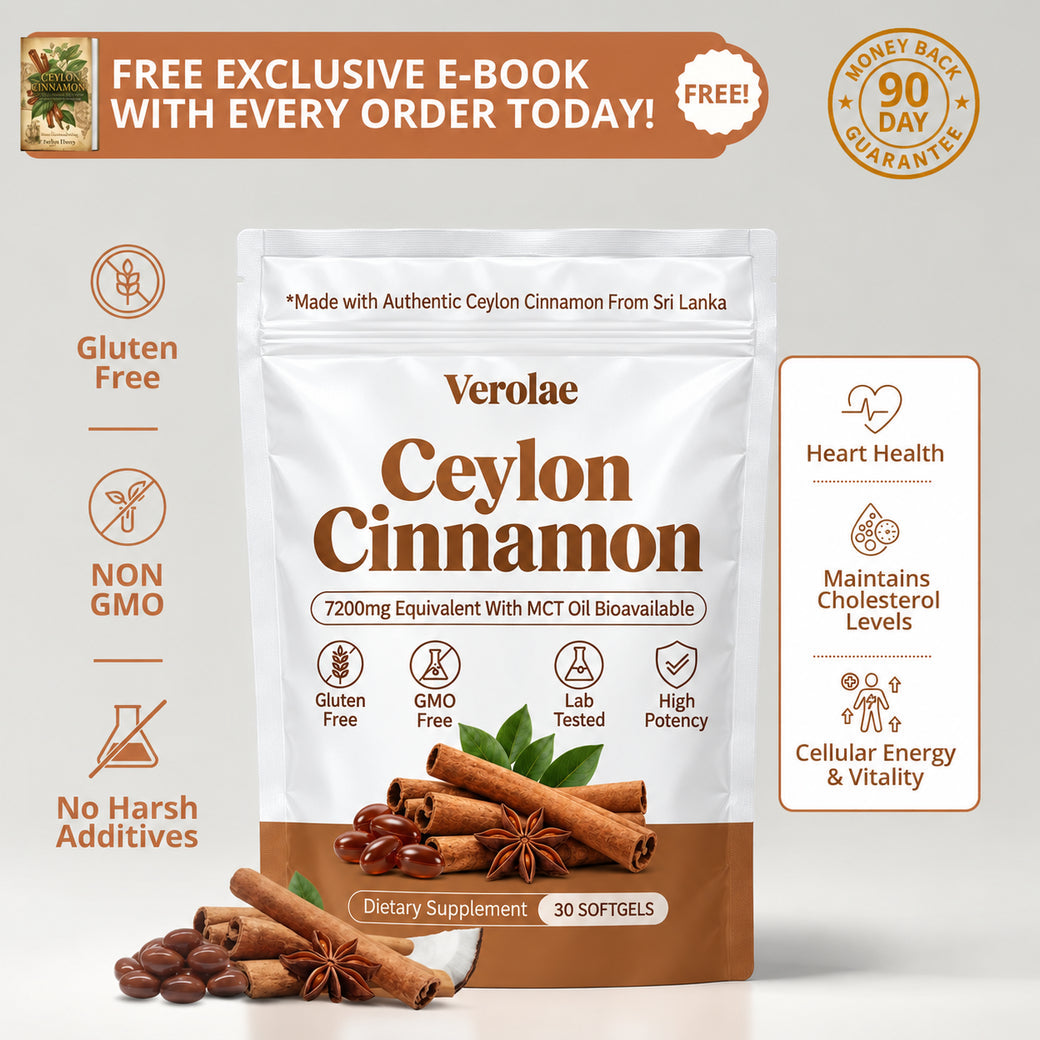 Verolae Ceylon cinnamon softgels bottle
